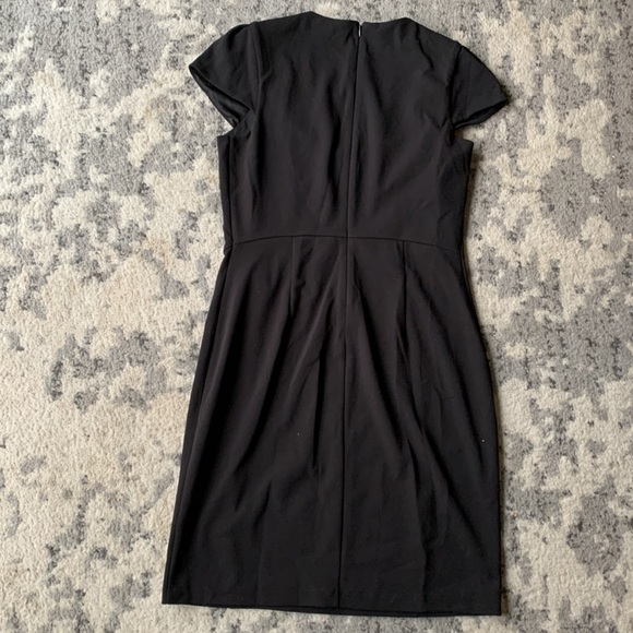 Express Tulip Sleeve Wrap Dress Black Medium - Picture 4 of 5